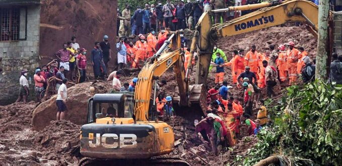 An orange alert was sounded at the Idukki dam at 7 am Monday after the water level in the reservoir touched 2396.86 ft. The full reservoir level is 2403 ft. The death toll following floods and landslides in Kerala climbed up to 27 on Monday as more bodies were recovered from under the debris at Koottickal in Kottayam district and Kokkayar in neighbouring Idukki district. According to the state government’s figures, while 13 bodies were recovered from the landslide-hit area of Plappally in Koottickal panchayat, nine were retrieved from Kokkayar. Early Monday morning, as rain abated and rescue operations resumed in Kokkayar, the body of seven-year-old Sachu Shahul was the last to be found. Rescue operations are going on to find the whereabouts of Ancy, a woman who had gone missing near the area where the panchayat office is located during the landslide. Additionally, there have been deaths by drowning in Kozhikode, Thrissur and Palakkad districts. On Saturday, two people drowned when the car they were travelling in was swept away by floodwaters in the Kanjar area of Idukki district. Meanwhile, an orange alert was sounded at the Idukki dam at 7 am Monday after the water level in the reservoir touched 2396.86 ft. The full reservoir level is 2403 ft. Ernakulam collector Jafar Malik said in a Facebook post that the Kerala State Electricity Board (KSEB), which manages the dam and generates power from it, has conveyed that the water level in the dam is likely to touch the red alert level of 2397.86 ft by Monday evening and the upper rule level of 2398.86 ft by Tuesday morning. Malik added that the state-level expert committee will study the water levels and give appropriate directions to the Ernakulam and Idukki administrations. If the dam gates are needed to be opened on Tuesday to release the excess water, its timing and the amount of water to be released will be conveyed in advance to people residing in areas close to the river. Control rooms have been set up at the taluk level to answer queries related to the opening of the dam shutters. Gates of the Kakki dam in Pathanamthitta district were opened at 11 am after the water level touched 983.5 ft following heavy rains in the catchment area of the reservoir. The maximum level in the reservoir is 986.33 ft. A high-level review meeting headed by Chief Minister Pinarayi Vijayan is in progress in Thiruvananthapuram to take stock of the rising water levels in dams and reservoirs across the state as well as damages inflicted by the floods and landslides in the past few days. The reopening of colleges and other higher educational institutions following the Covid lockdown has been delayed to October 25 now. Rainfall is expected to resume from Wednesday again, courtesy a fresh spell of easterly wave which likely to affect parts of southern India. The IMD has declared a code yellow alert in 11 of the 14 districts on that day.