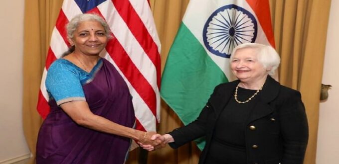 NIRMALA SITHARAMAN REACHES US, TO MEET US TREASURY SECRETARY JANET YELLEN SOON